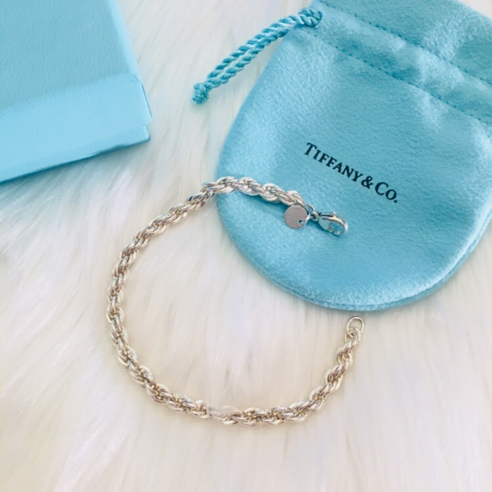 Tiffany & Co. Sterling Silver Rope Bracelet. - Picture 2 of 5